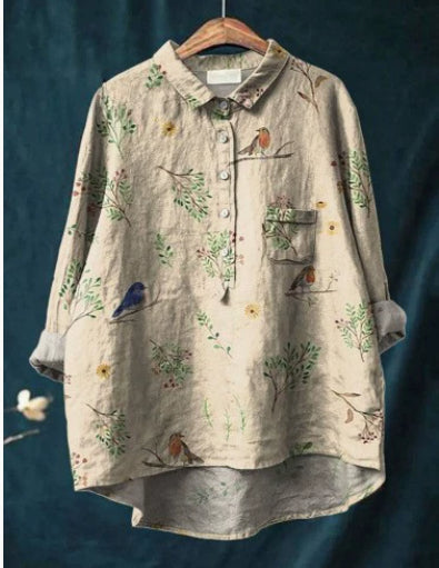 Casual Long Sleeve Shirt Animal Print Hawaiian Long Sleeve Shirt