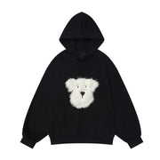 American Retro Loose Hooded Couple Sweatshirt