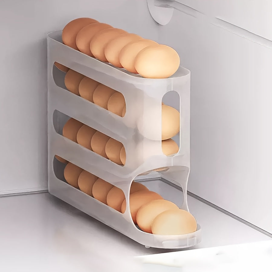 Transparent Sliding Egg Holder for Refrigerator – Space‑Saving Stackable Organizer