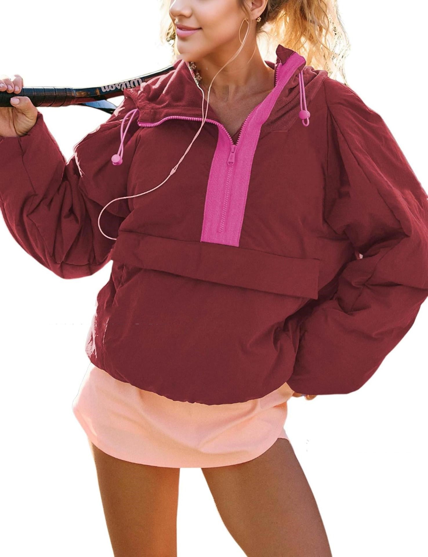 Colorblock Hooded Sweatshirt Utility Style