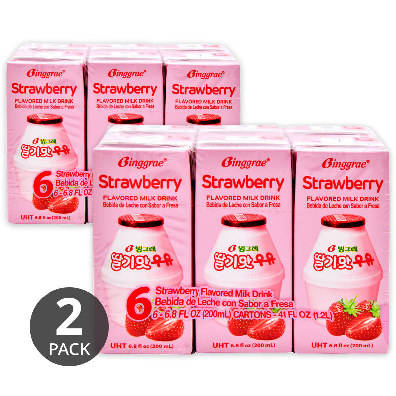 Strawberry Flavored Milk Drink, 1.2L x 2 Packs