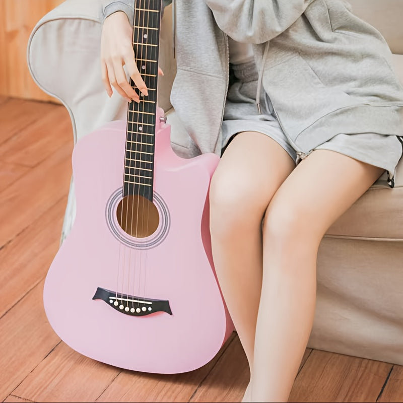 38-Inch Premium Acoustic Folk Guitar Starter Kit with Accessories