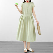 Summer Short-sleeved Long Skirt Mid-length