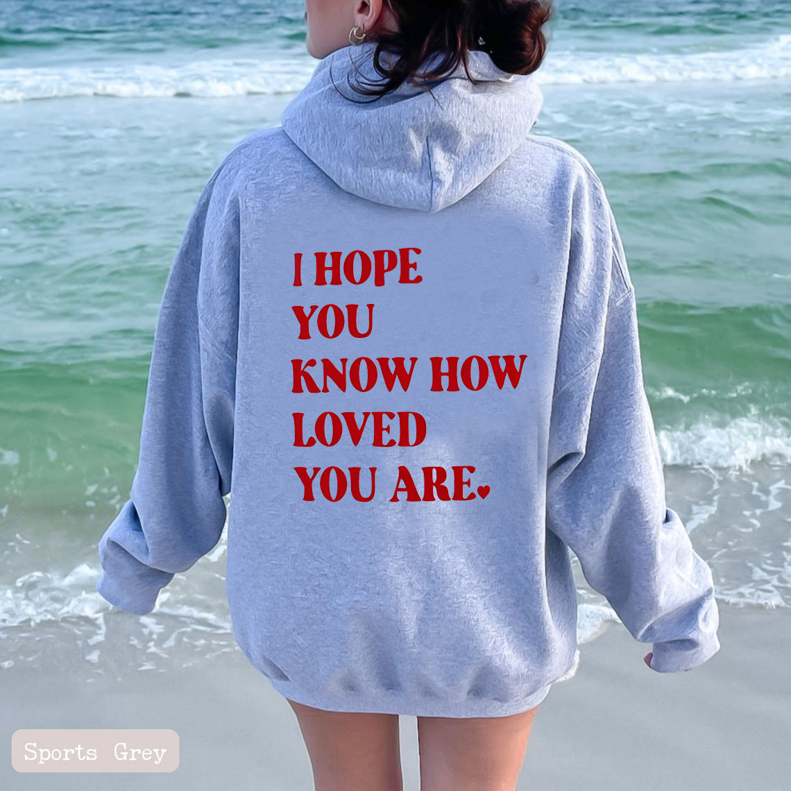 Plus Size Casual Printed Drawstring Hoodie