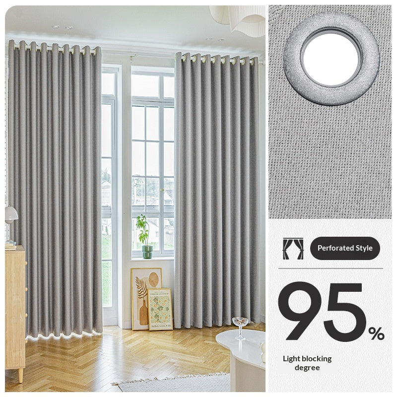 Drill Free Installation High Precision Blackout Curtain with Rod
