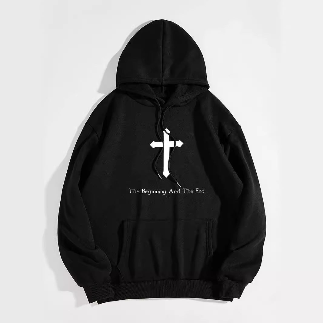 Cozy Jesus Letter Print Brushed Hoodie for Women