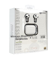 Wireless Bluetooth Headset, Flat Ear Design, White