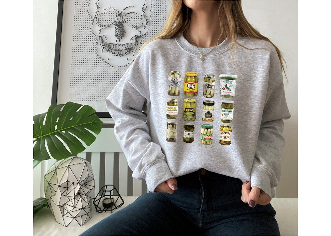 Women's Loose Letter Print Round Neck Pullover Sweater