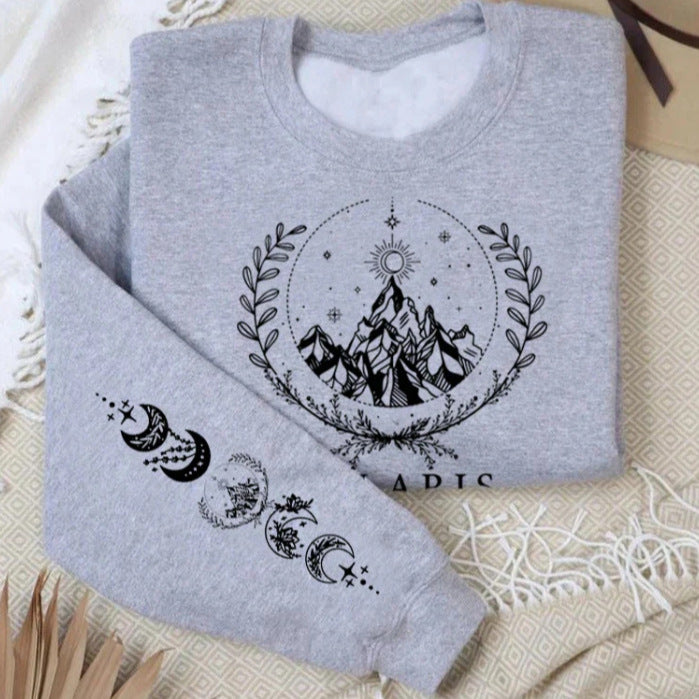 Chic Casual Round Neck Cotton Streetwear Sweater