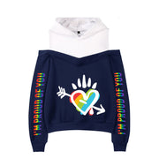 Women's Off-the-Shoulder Casual Pullover Hoodie