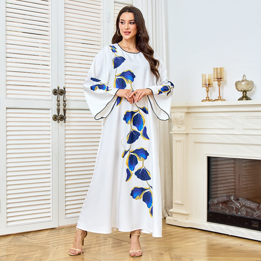 Womens New Floral-print Polyester Dress