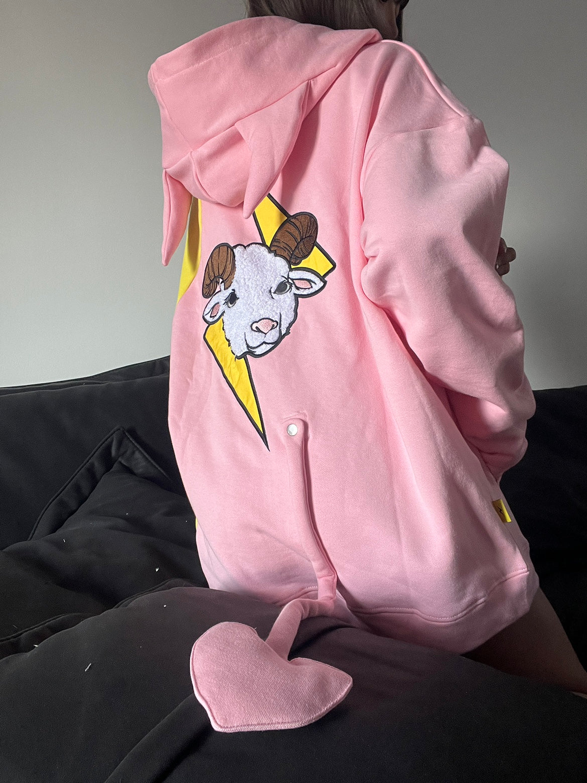Women's Detachable Tail Hooded Zipper Sweatshirt
