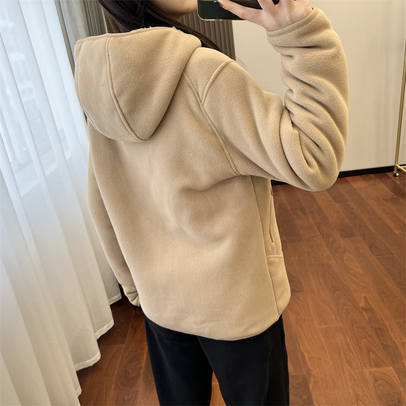 Thickened Double-Sided Fleece Zipper Hoodie