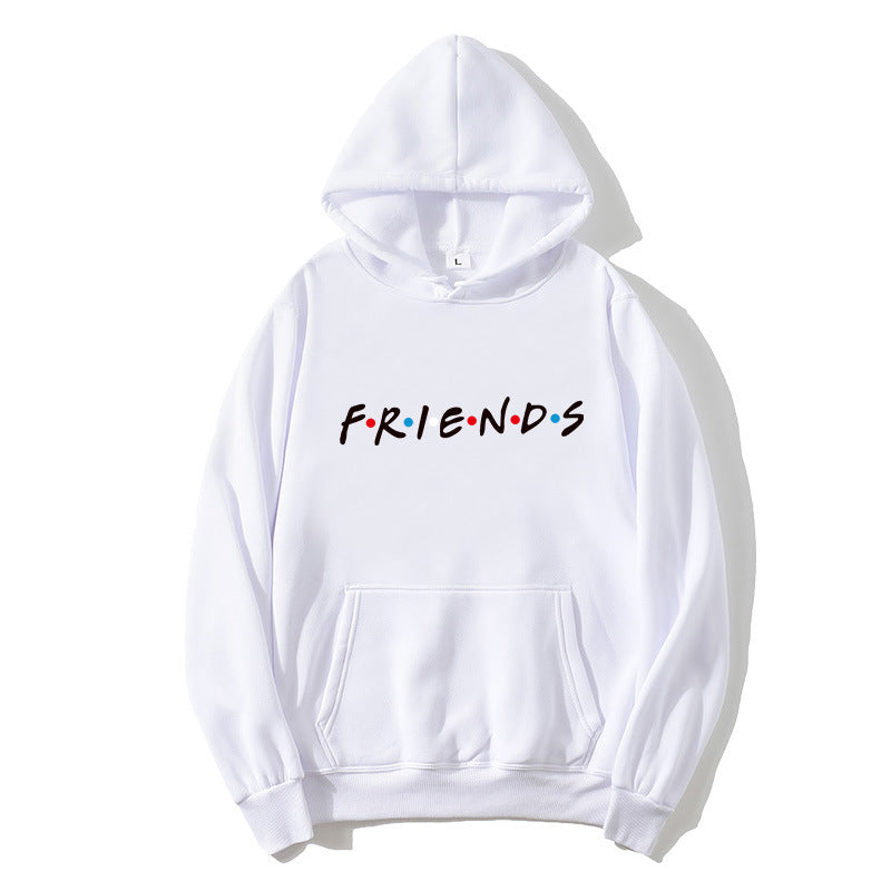Women's Letter Print Long Sleeve Hooded Sweatshirt