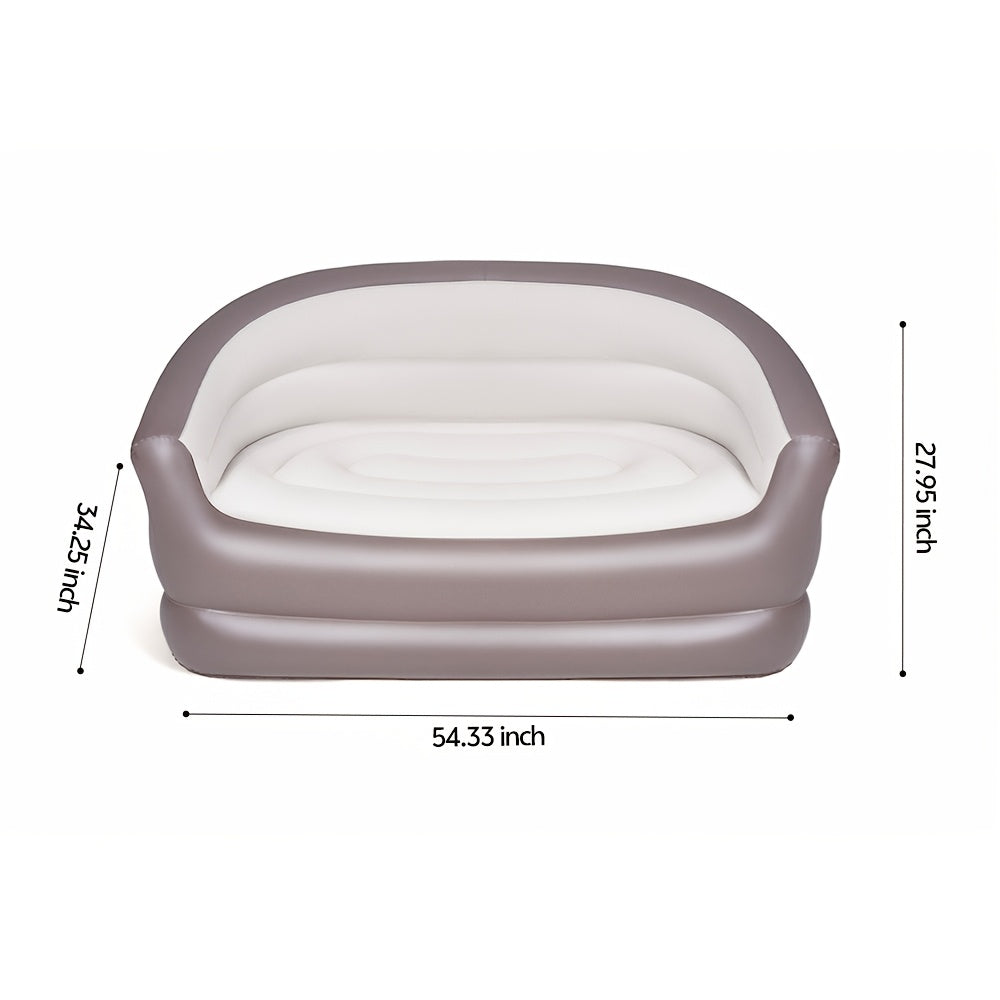 TAN XIAN ZHE Folding Portable Inflatable Double Sofa, Lazy Flocking Two-Seater Lounge Chair for Camping, Picnics, Indoor And Outdoor