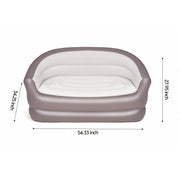 TAN XIAN ZHE Folding Portable Inflatable Double Sofa, Lazy Flocking Two-Seater Lounge Chair for Camping, Picnics, Indoor And Outdoor