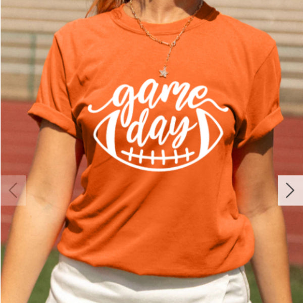 Orange Match Day Tee – Slim Fit Women's Football Shirt