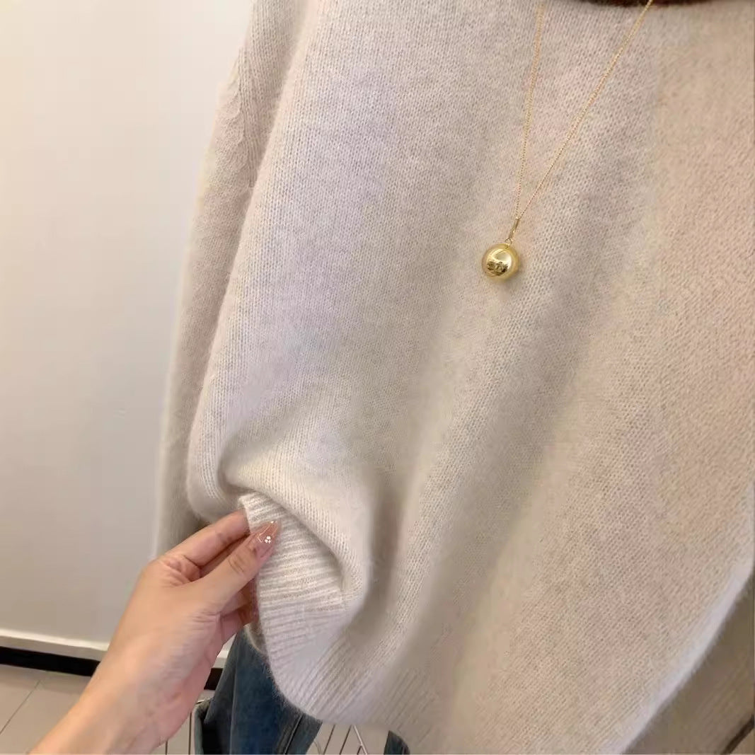 Idle Style Soft Glutinous Inner Wear Base Knitwear Top