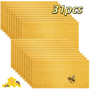 31 Pack Beehive Wax-Coated Foundation Sheets for Deep Frames