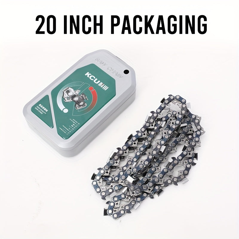 20-Inch Alloy Chainsaw Chain with Rounded Teeth - 1 Piece for Wood Cutting and Logging
