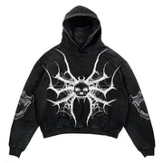 Digital Print Casual Pullover Hoodie