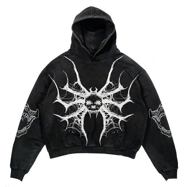 Digital Print Casual Pullover Hoodie