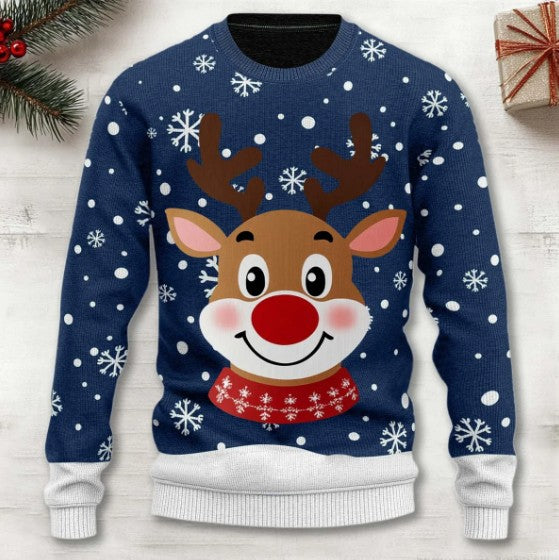 3D Printed Striped Crew Neck Pullover Sweatshirt