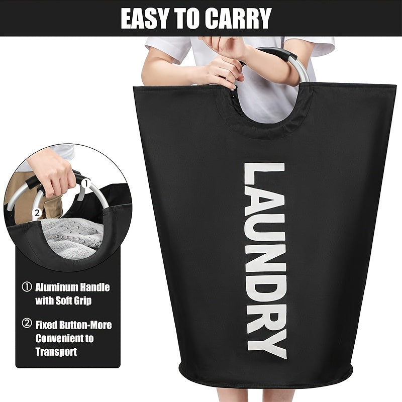 Large Laundry Basket with Foldable Laundry Bag, Independent High Hanger, Foldable Laundry Box, High Quality Laundry Basket, Of High Quality. The Handle Ring Adopts A Half Ring Design And The...
