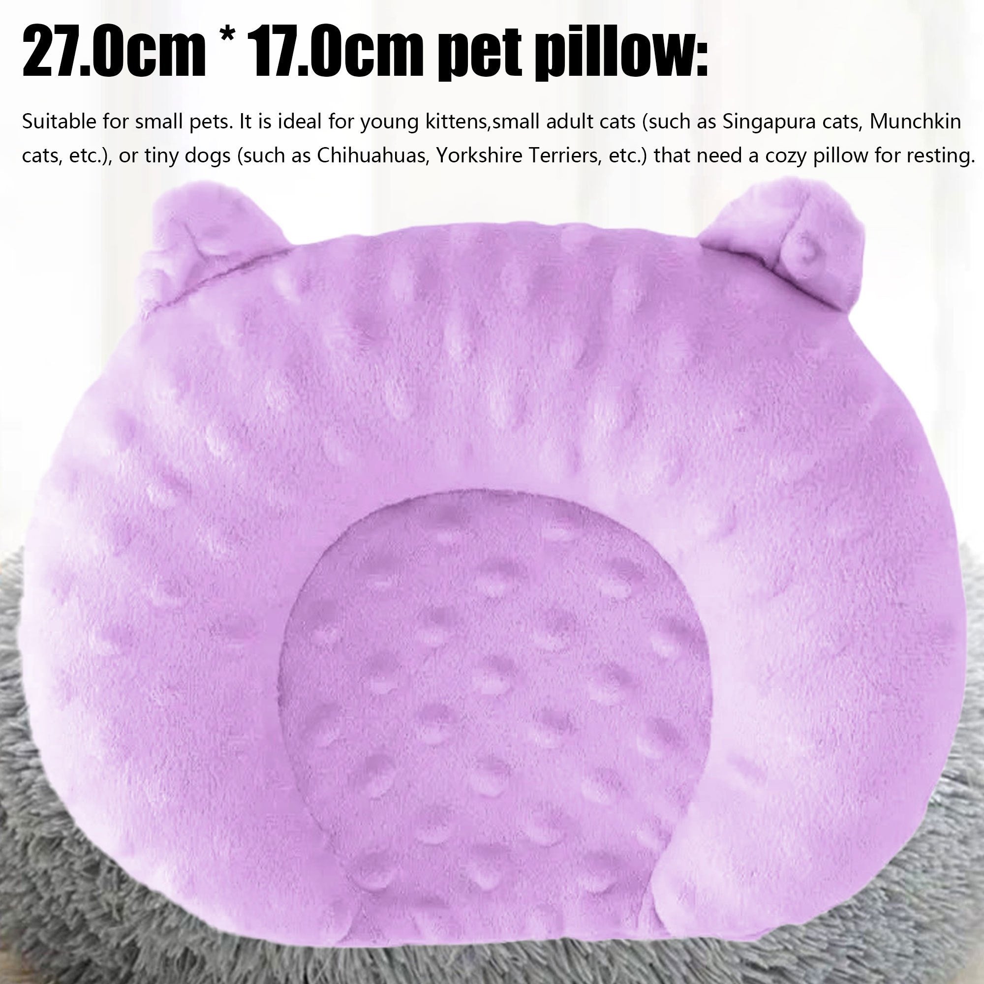 1Pc Extra Large Bed - Heavy-Duty Sleeping With Plush Soft Cushioned Interior, Non-Slip Base, Cute Cartoon Design In Pastel Colors (Pink, Yellow, Green, Purple, Orange, ) - Ideal For Cats, Kittens -...