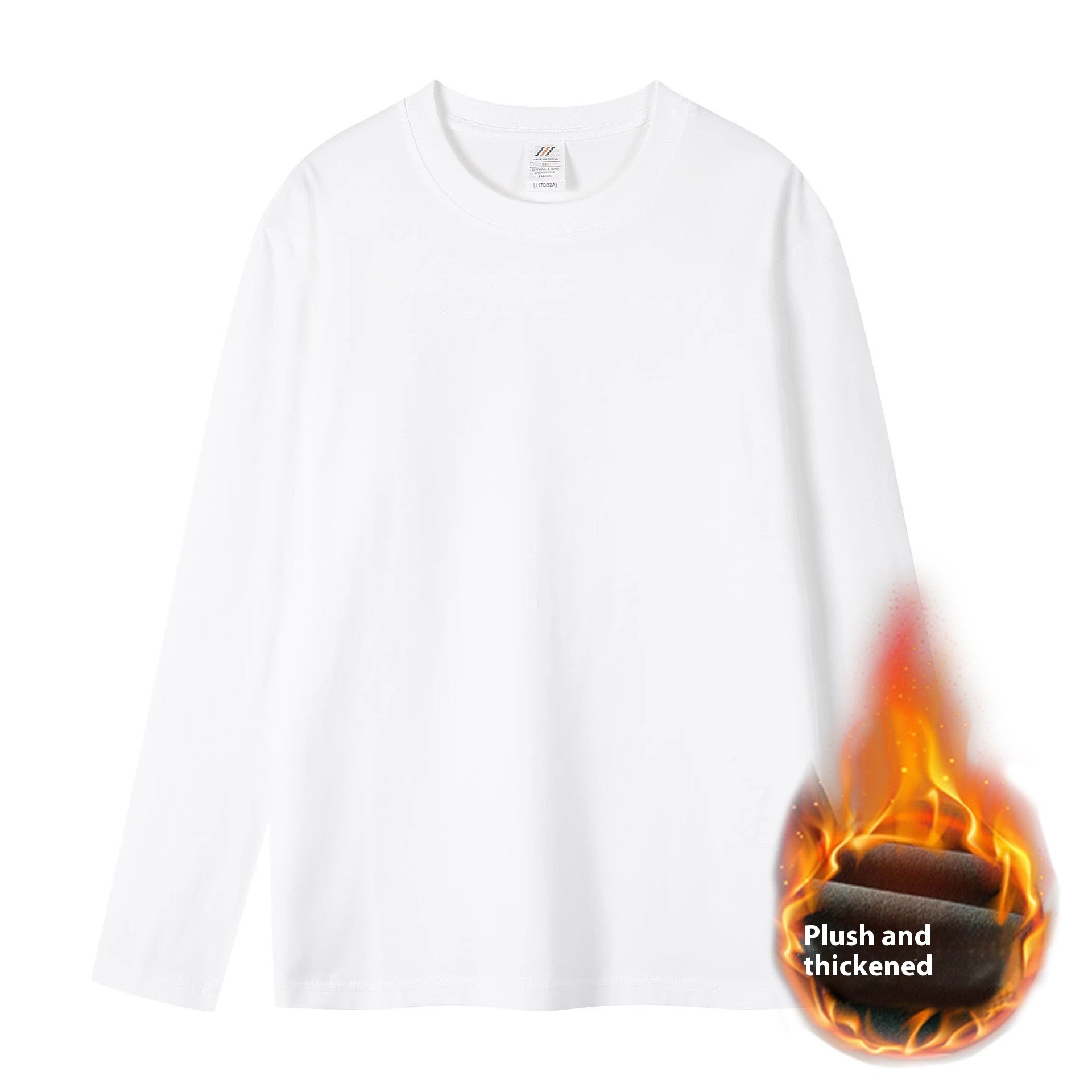 Women's Plus Velvet Loose Mid-Length Thermal T-Shirt