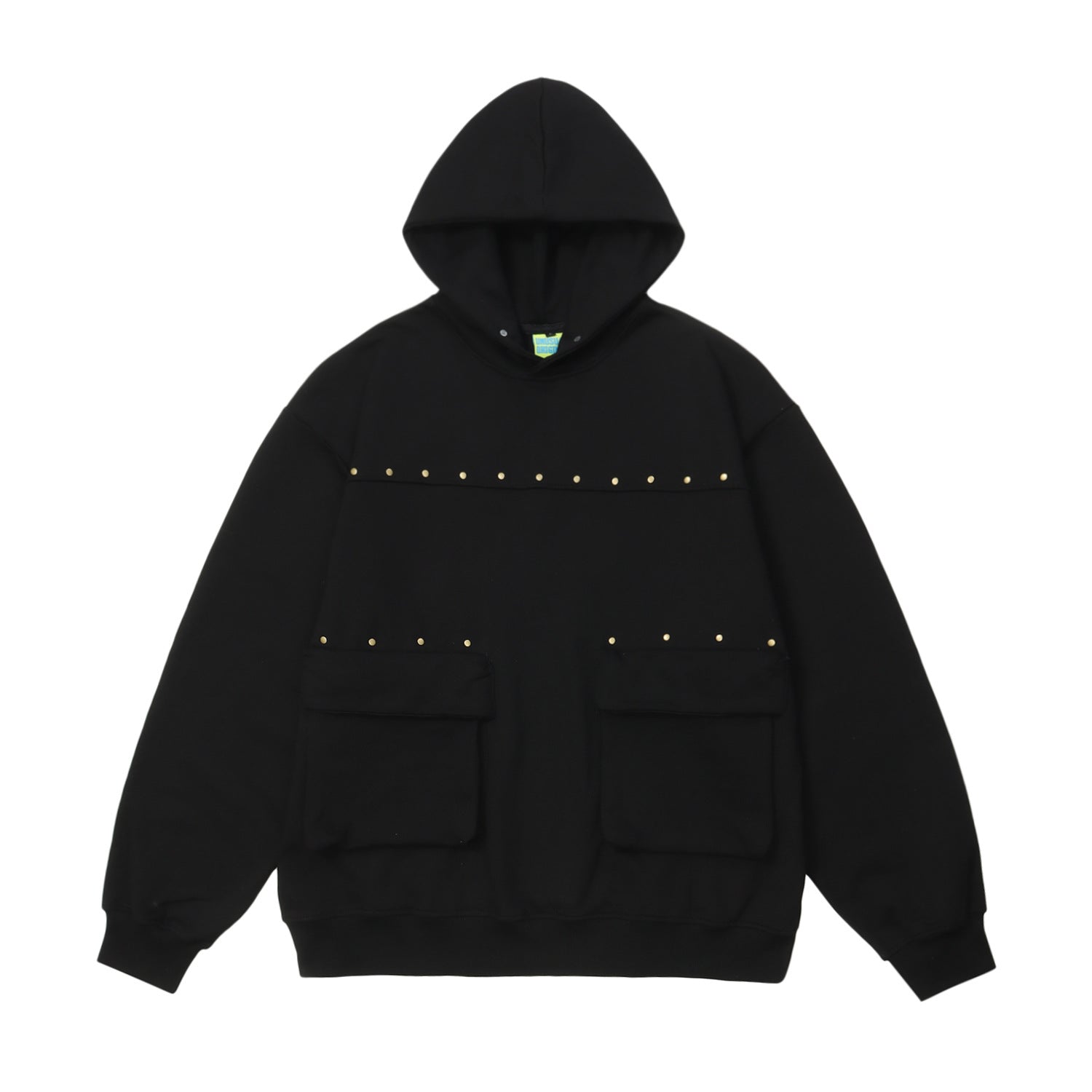 Men's Streetwear Hooded Terry Sweater with Rivets