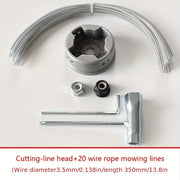 8‑Line Grass Trimmer Head – Steel Wire Rope with Aluminum Alloy Body for Simultaneous Cutting