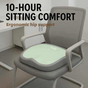 10-Hour Ergonomic Memory Foam Office Chair Cushion – Adjustable Hip & Waist Support, Portable Comfort for Home, Car, and Office Use – Dry Clean Only – Gray/Green/Yellow/Black, Office Chair Cushion,...