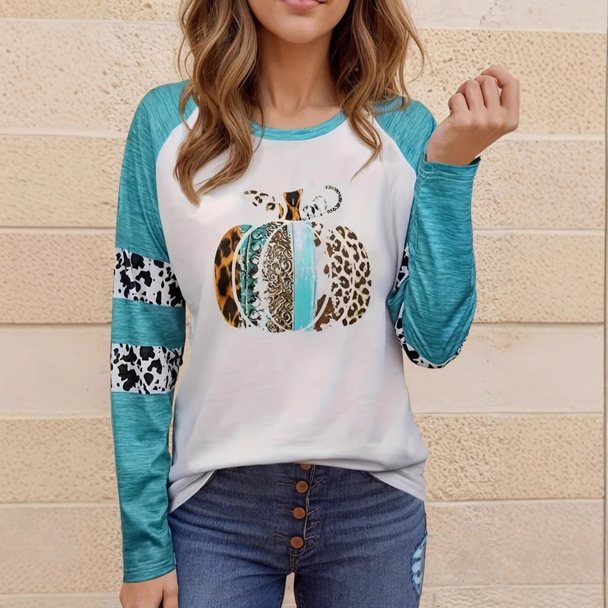 Halloween Pumpkin 3d Digital Printing Casual White T-shirt