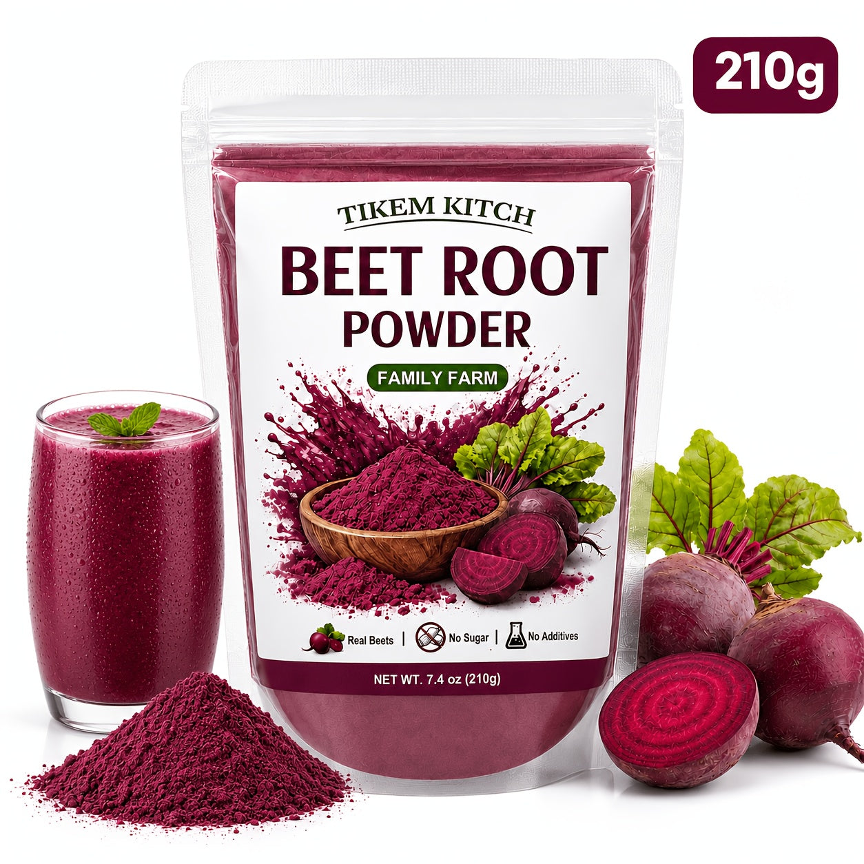 Beet Root Powder, 7.41 oz (210g)