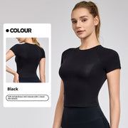 Slim-Fit Workout T-Shirt – Defined Waist, Breathable Viscose Blend