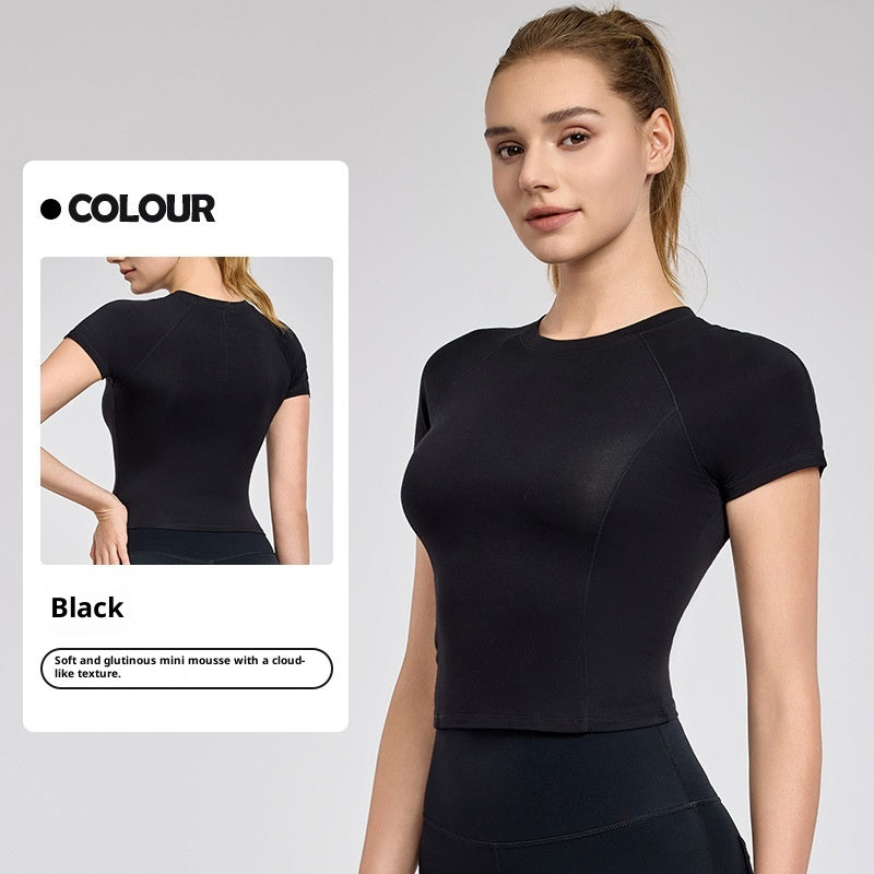Slim-Fit Workout T-Shirt – Defined Waist, Breathable Viscose Blend