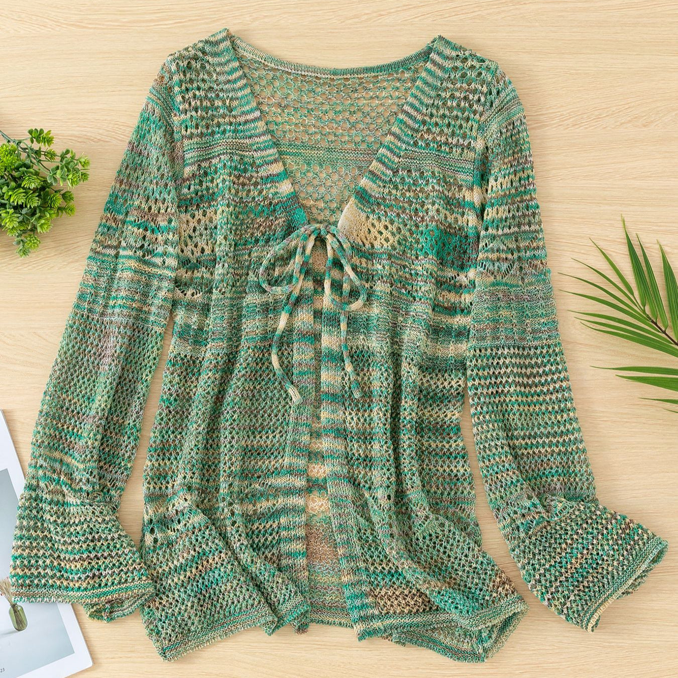 Versatile Hollow‑Out Cardigan – Sexy Long‑Sleeve Outerwear
