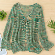 Versatile Hollow‑Out Cardigan – Sexy Long‑Sleeve Outerwear