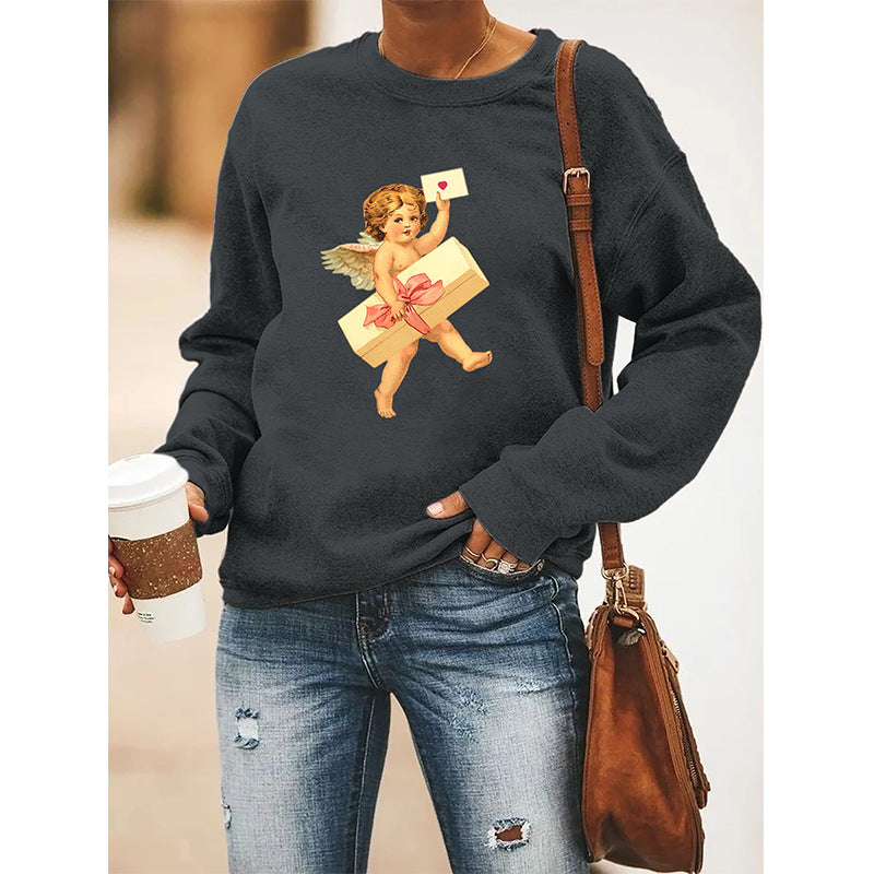 Cozy Round Neck Long-Sleeve Sweater for Women