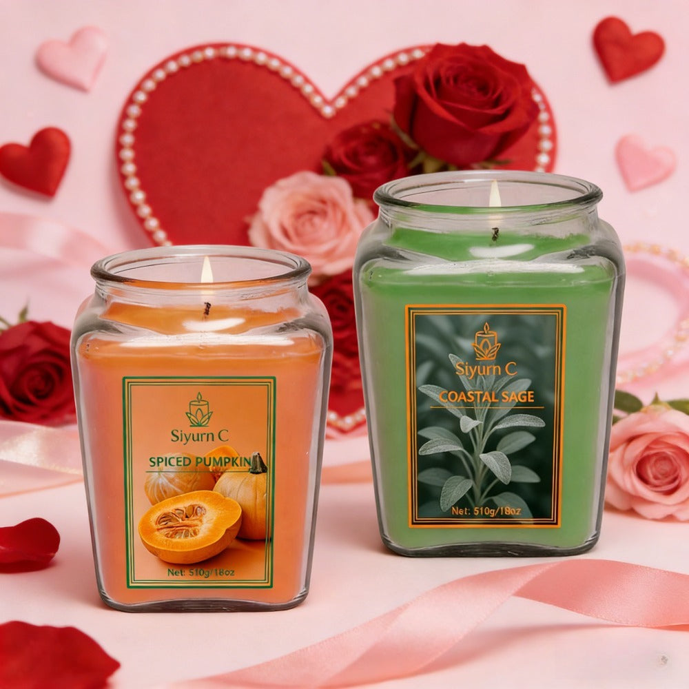 18 oz Mixed Bottle Soy Wax Scented Candle Set – Assorted Fragrances