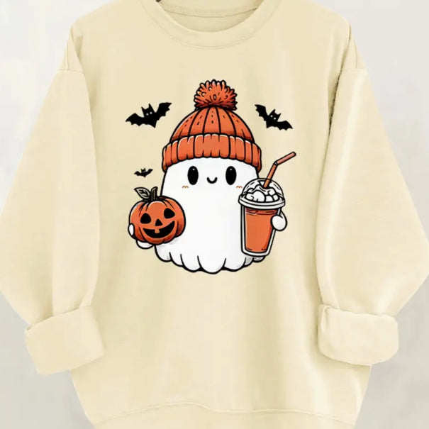 Cozy Letter Print Fleece Sweatshirt for Casual Everyday Wear