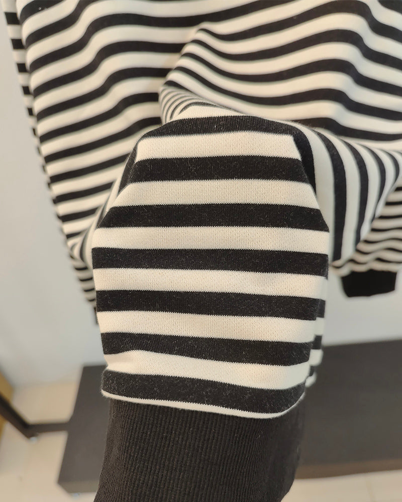 Women's Cozy Striped Knit Pullover Sweater