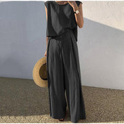 Casual Wide Leg Pants Set for Women