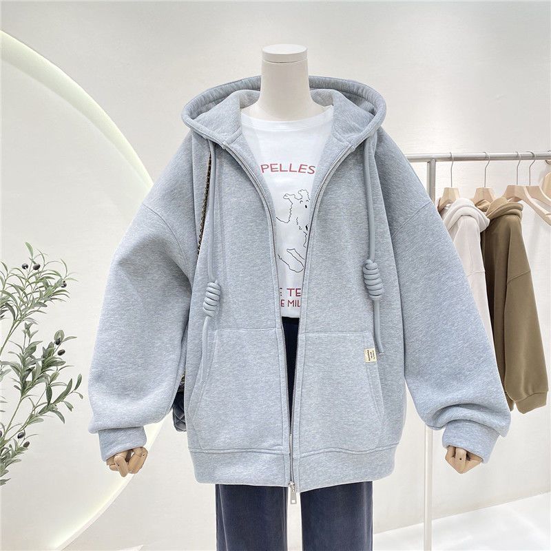 Cozy Fleece-Lined Hooded Cardigan Sweater Coat
