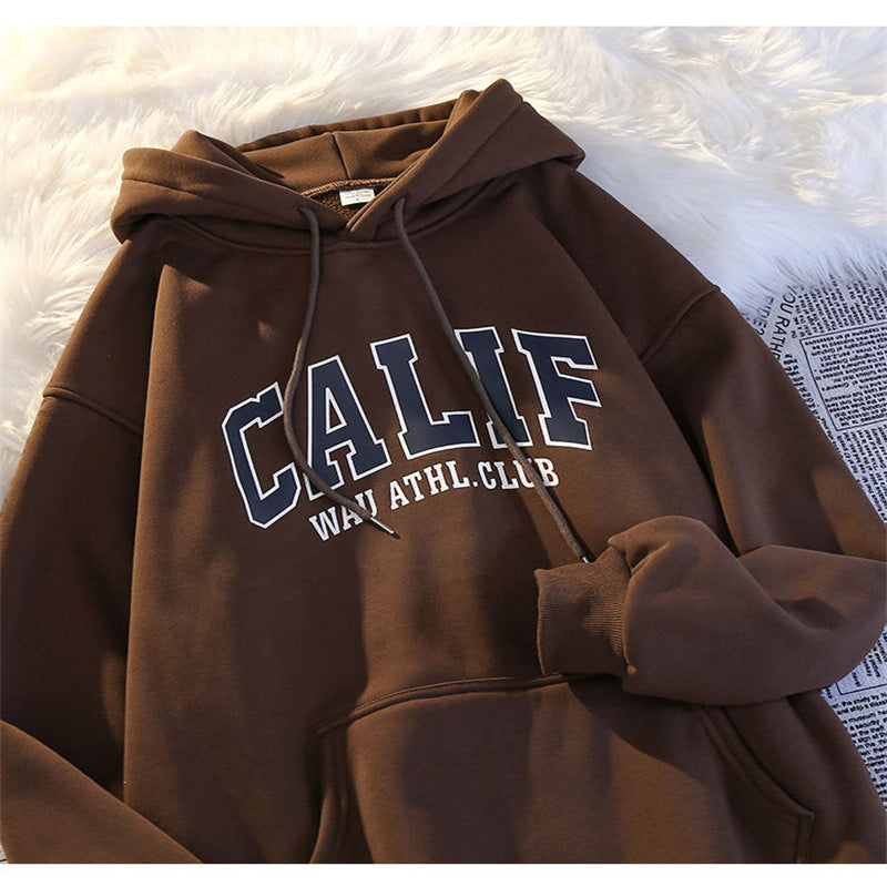 Women's Cozy Fleece-Lined Loose Fall Sweater