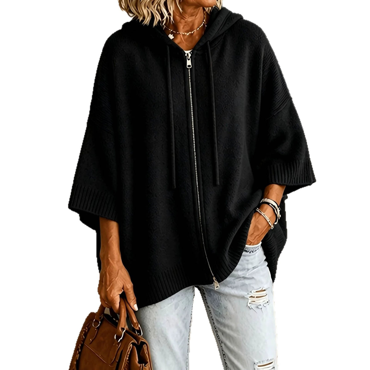 New Hooded Drawstring Sweatshirt Sweater
