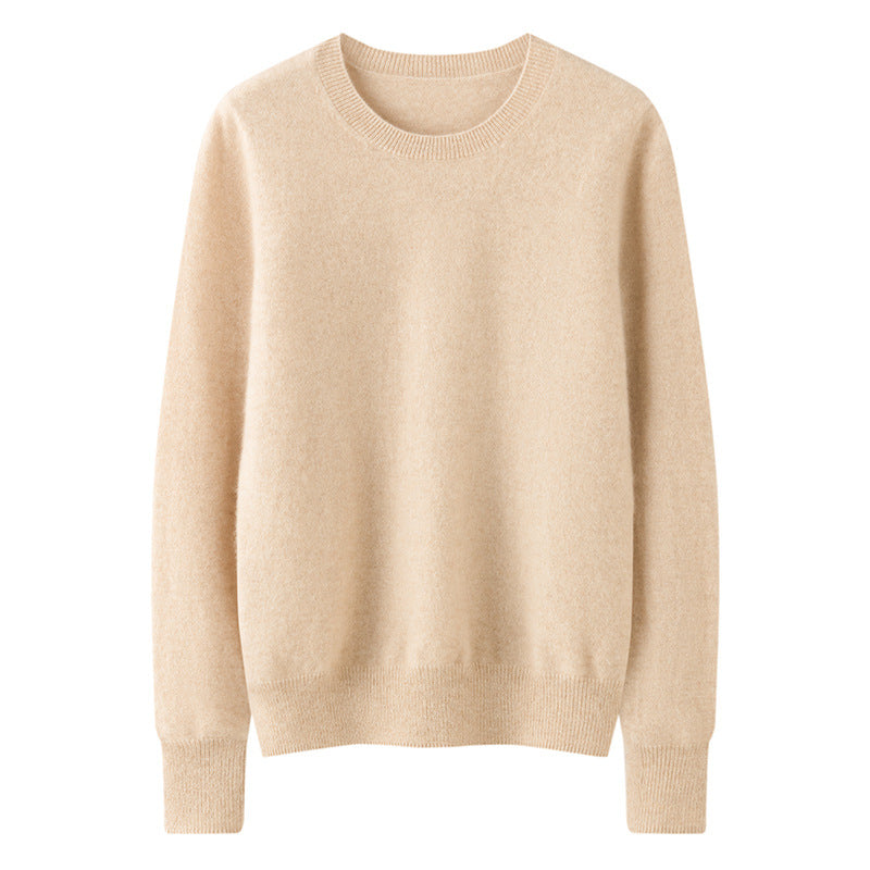Round Neck Loose Knitted Long Sleeves Women