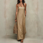 Loose-fit Womens Strap Straight Maxi Dress