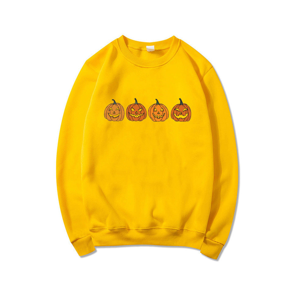 Funny Halloween Evil Pumpkin Head Hoodie Party Sweater